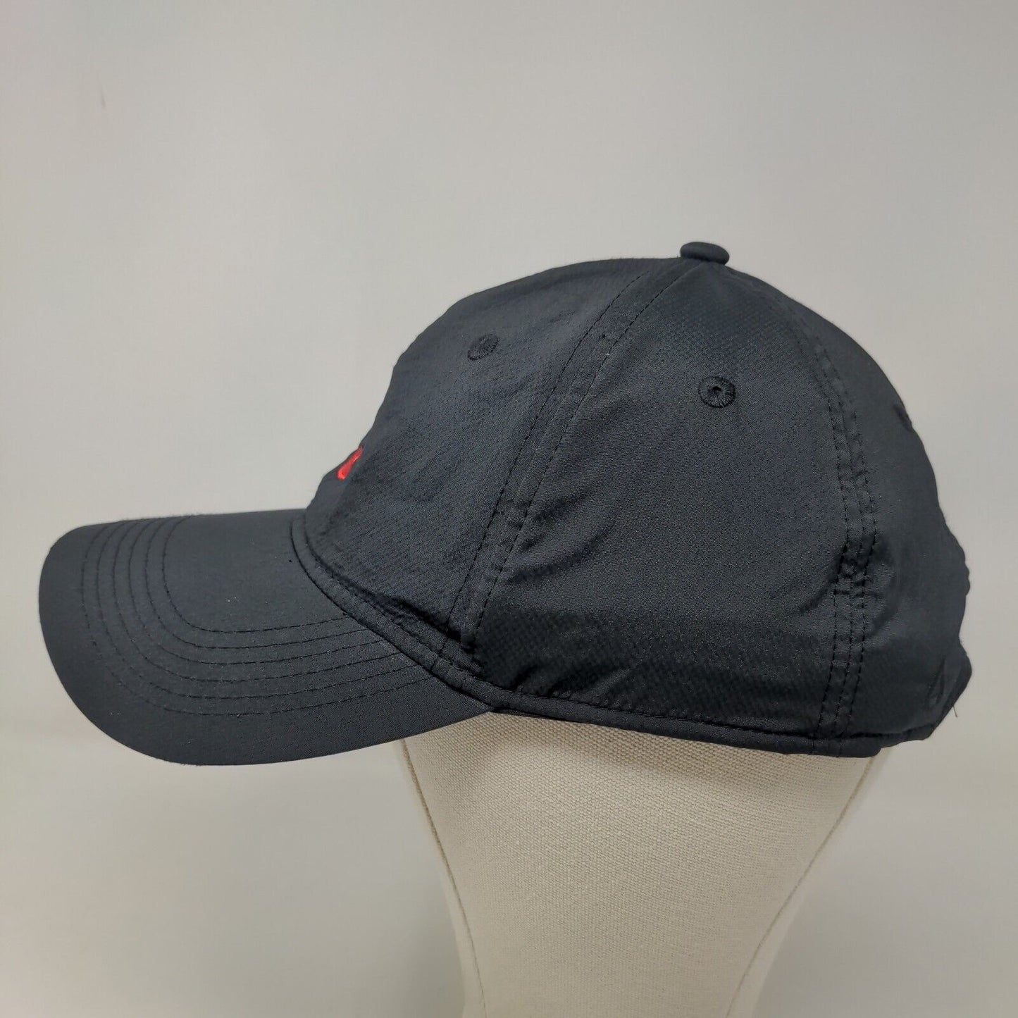 Ahead Men's Strapback Hat Black Adjustable Mid Fit Embroidered Logo