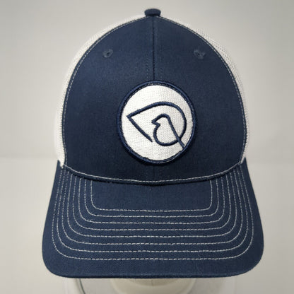 Richardson Snapback Mesh Back Trucker Hat Blue One Size Logo Patch