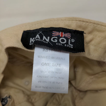 Kangol Men's Slideback Hat Tan Size OS Embroidered Logo 100% Cotton