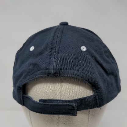 St. John's Fishing Lodge Strapback Hat Blue OSFA Adjustable Embroidered Cotton