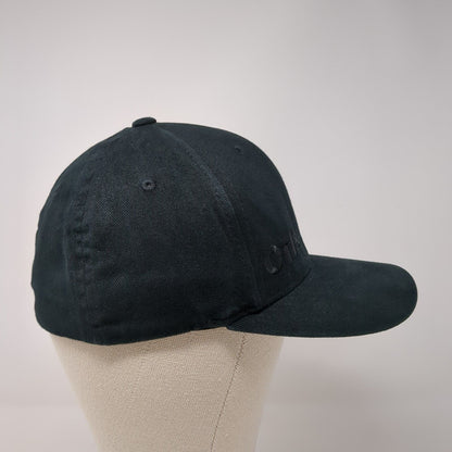 Otis Fitted Hat Black S-M Embroidered Solid 6 Panel Flexfit Yupoong