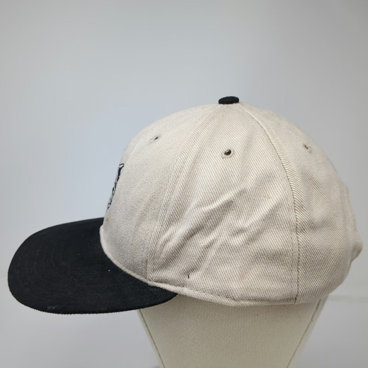 LSU Tigers NCAA Pro-Line Snapback Hat Beige Black Yellow Flat Brim Vintage