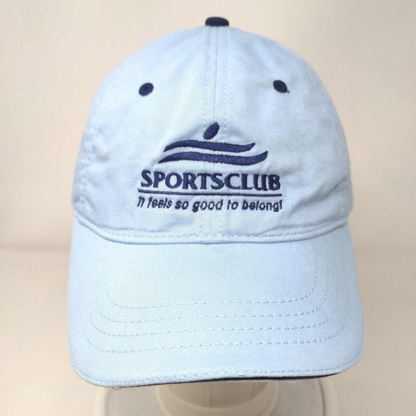 Sports Club It Feels So Good To Belong Strapback Hat Blue One Size Embroidered