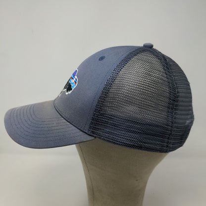 Patagonia Men's Snapback Mesh Back Hat Blue Embroidered Buffalo Logo