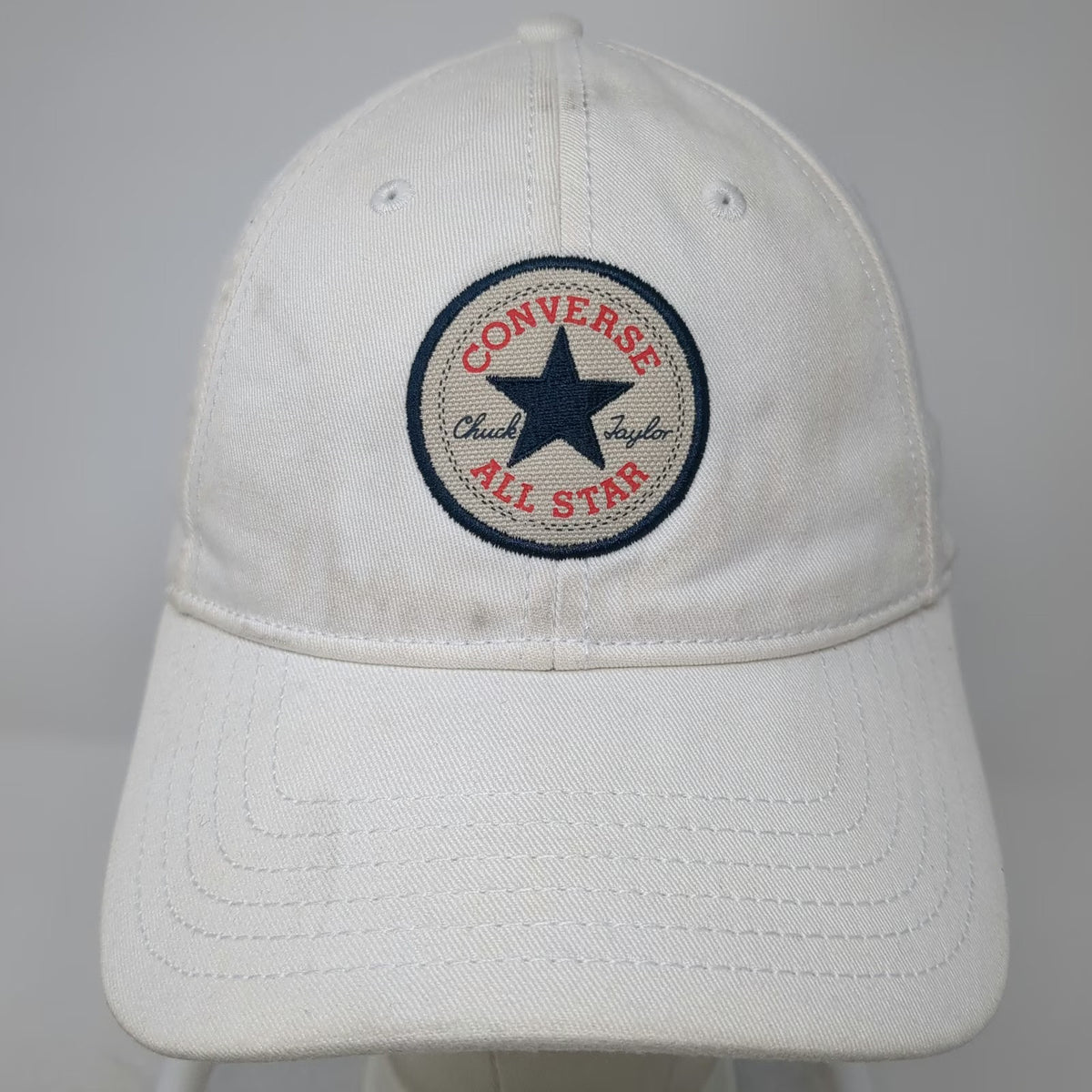 Converse Baseball Cap White One Size Chuck Taylor All Star Patch Slideback Hat