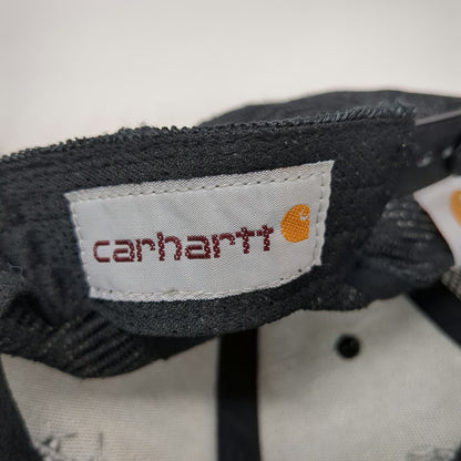 Carhartt Trucker Hat Black One Size Mesh Back Snapback Canvas Structured Logo