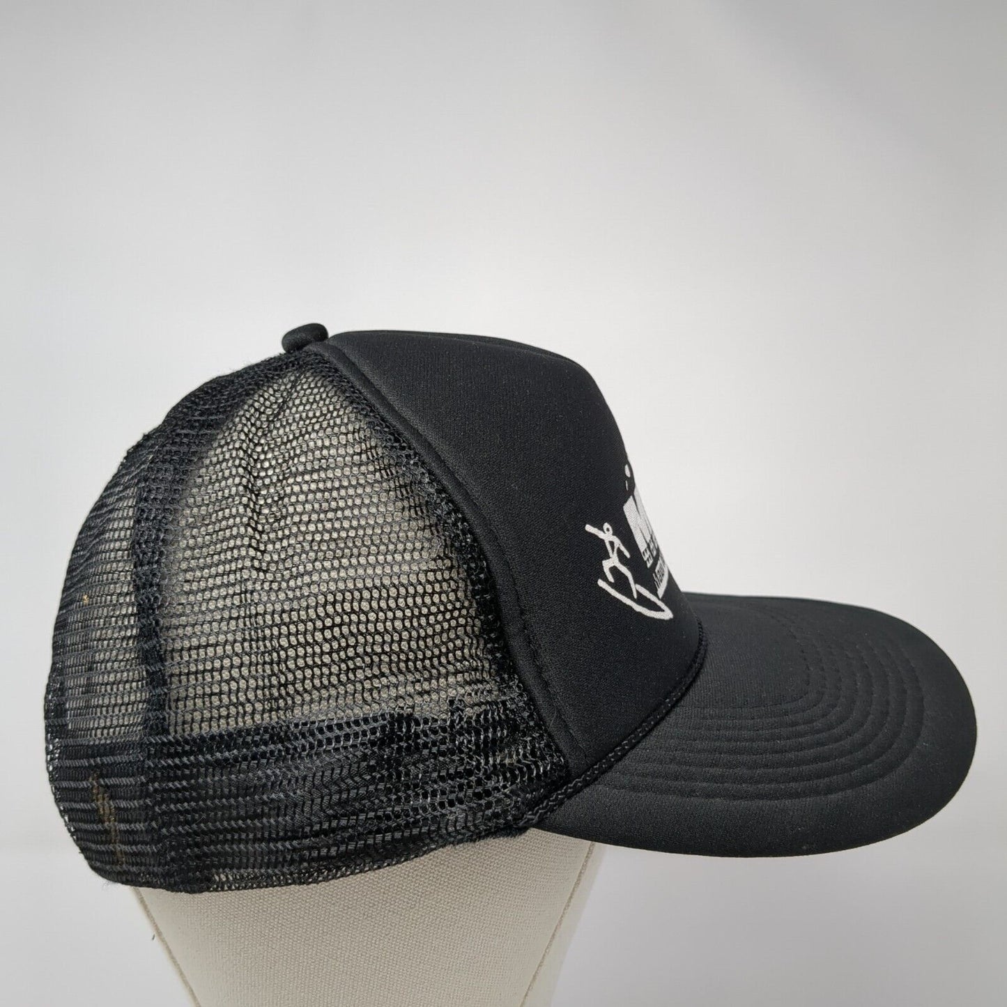 MWR Maui Wave Riders.com Snapback Trucker Hat Black OS Adjustable Mesh Rope Otto