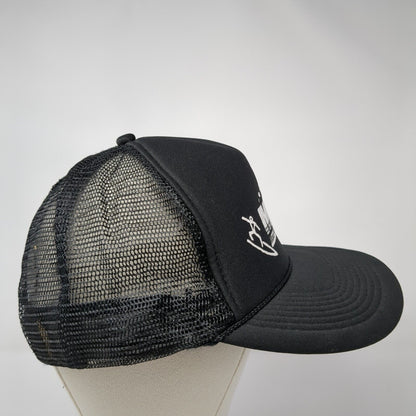 MWR Maui Wave Riders.com Snapback Trucker Hat Black OS Adjustable Mesh Rope Otto