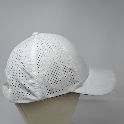 Nike Baseball Cap White One Size Golf Perforated Silver Swoosh Strapback Hat