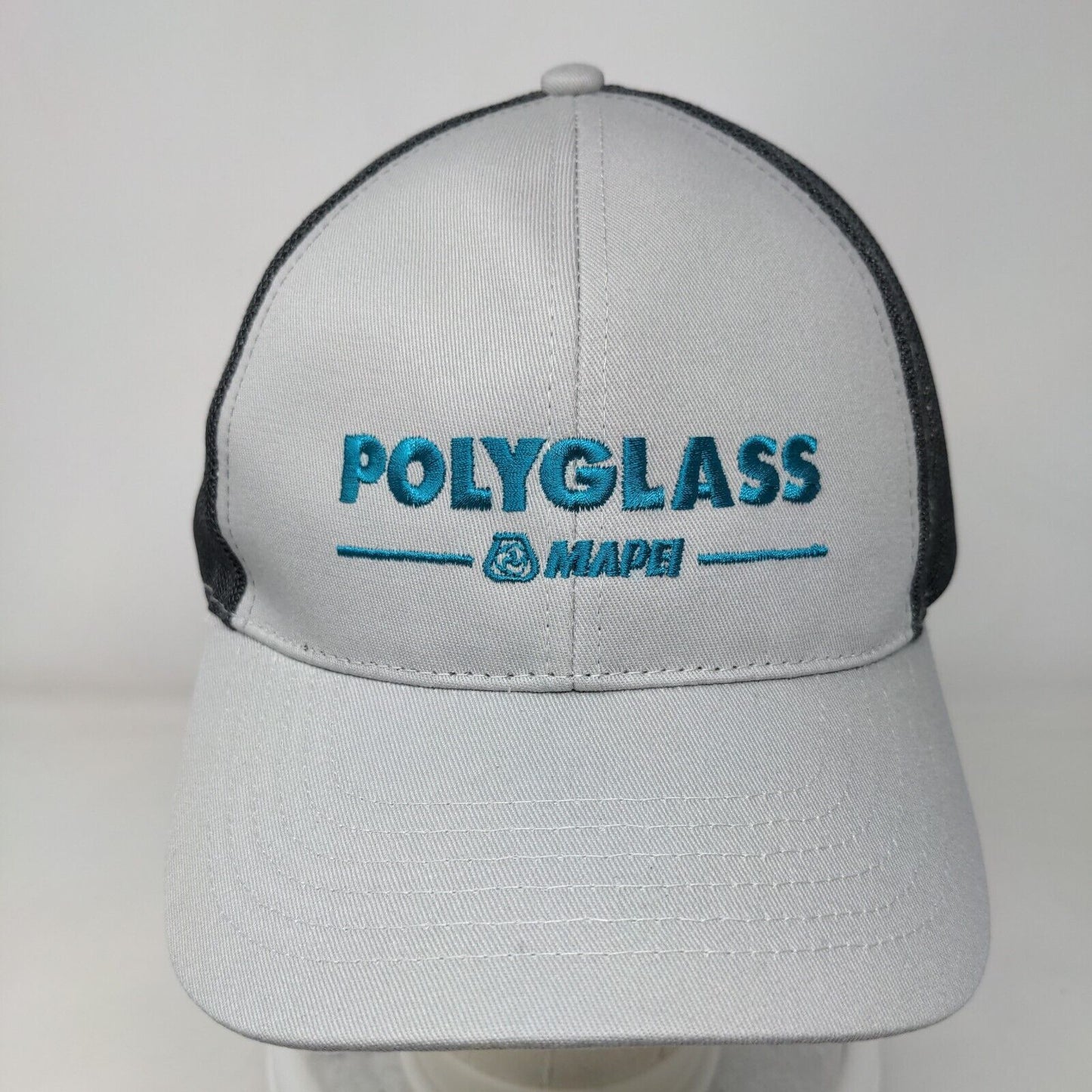 Polyglass Mapei Strapback Mesh Back Trucker Hat Gray One Size Continental
