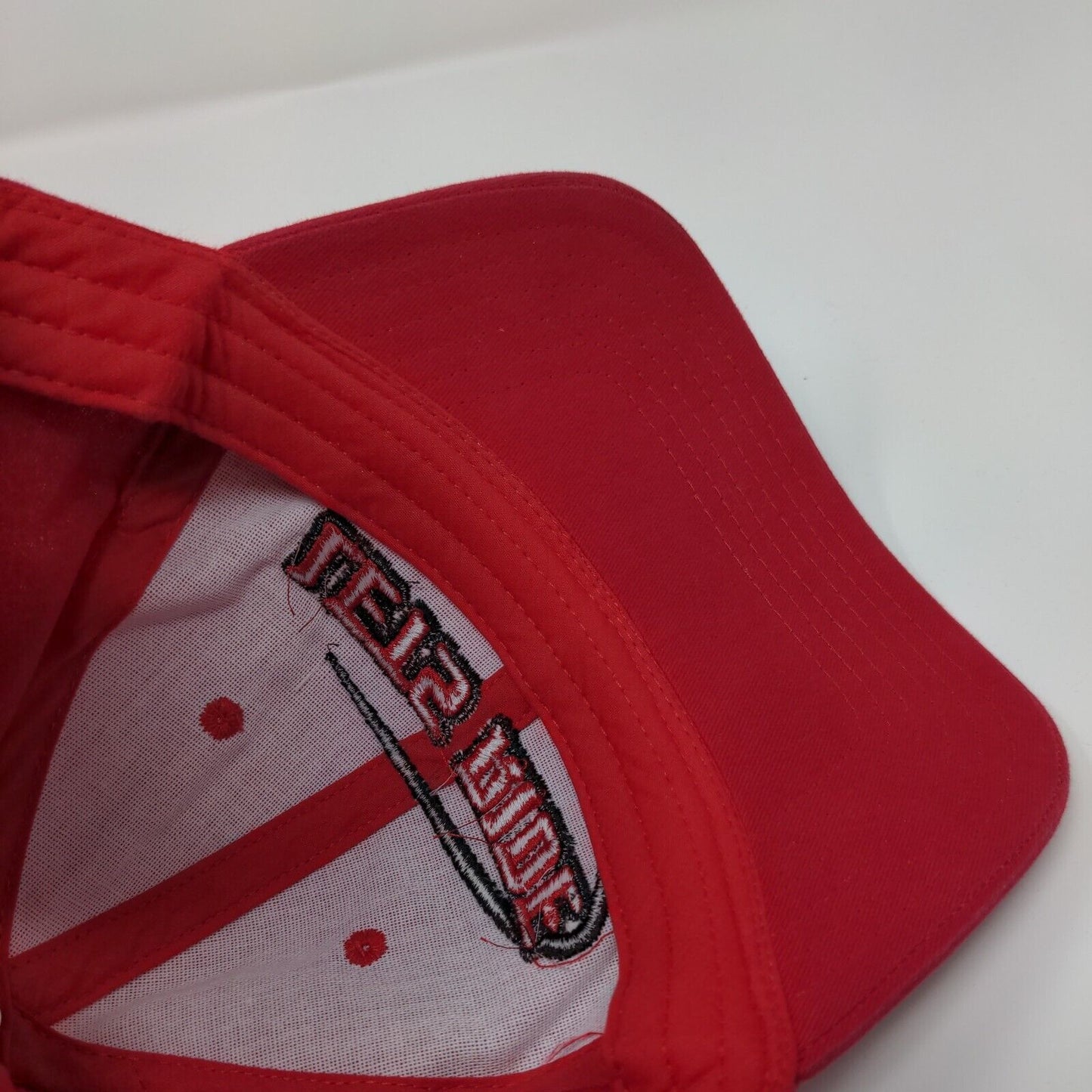 Lets Ride Strapback Hat Red OSFM Adjustable Embroidered 6 Panel Otto Cotton
