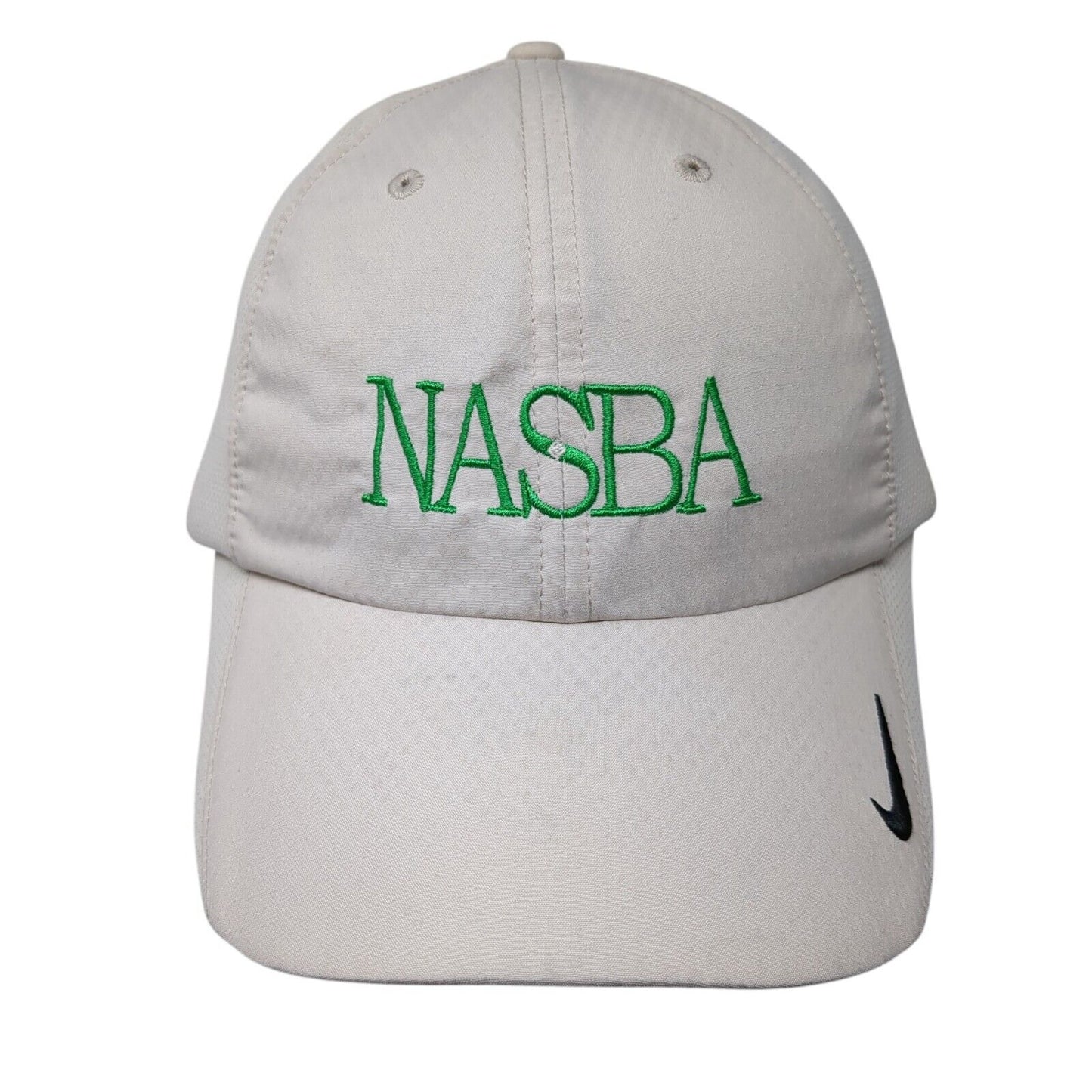 NASBA Strapback Hat Tan OSFM Adjustable Embroidered Nike Golf Solid