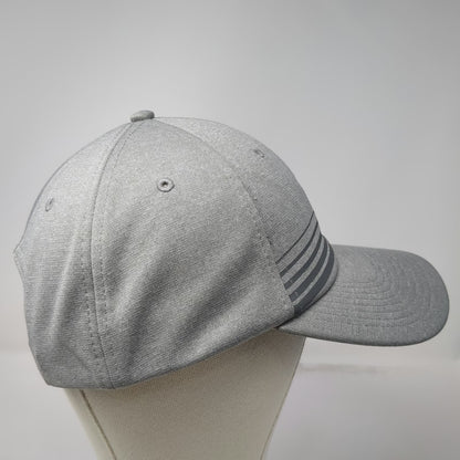 Hurley Snapback Gray One Size Logo Horizontal Stripes Structured Heathered Hat