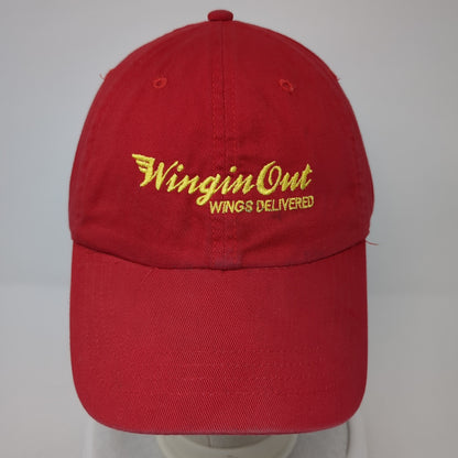Wingin Out Wings Delivered Strapback Hat Red One Size Adjustable 6 Panel