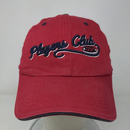 Players Club Slideback Hat One Size Red Embroidered Classic Cut Ahead Vintage