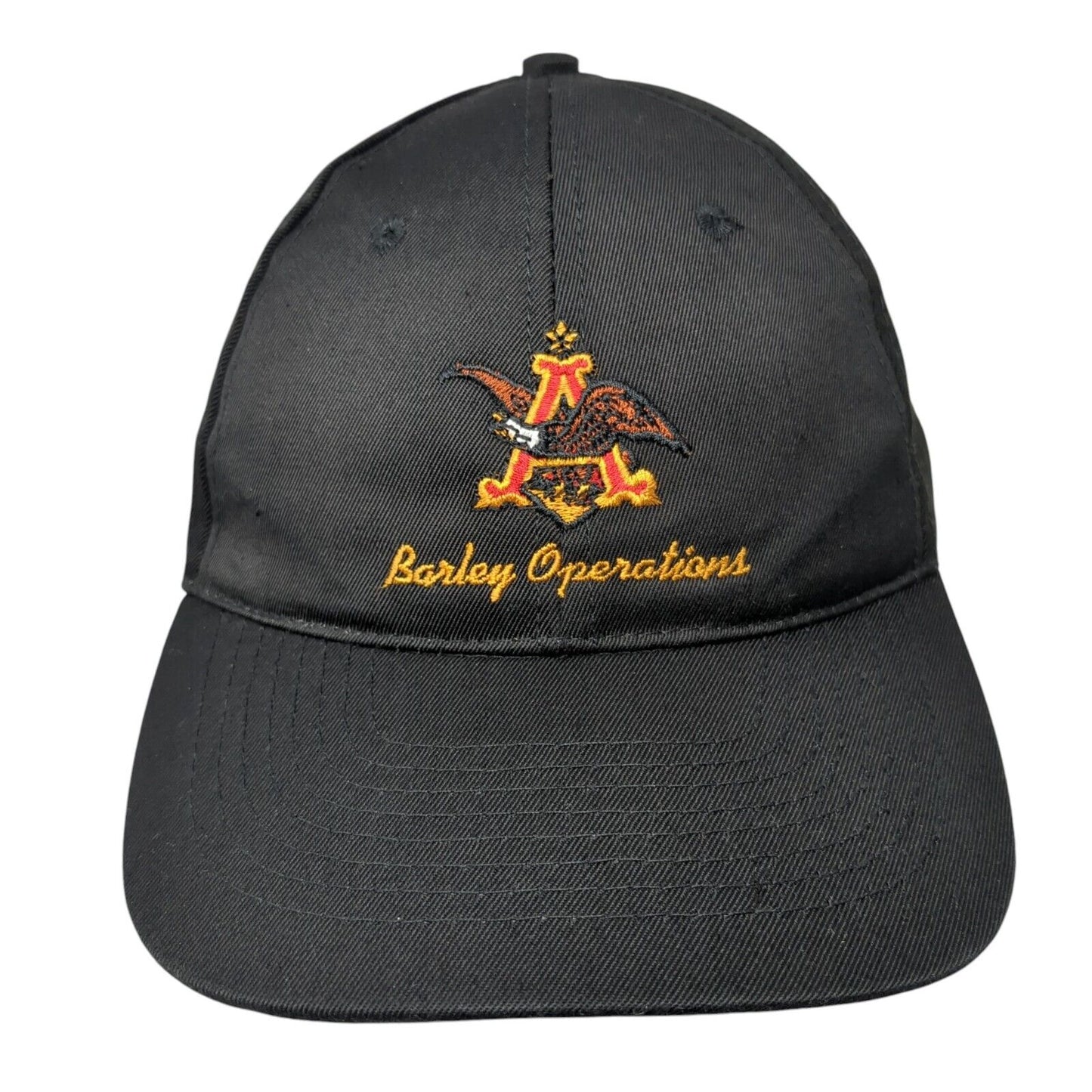 Barley Operations Strapback Hat Black One Size Adjustable Embroidered Hit Wear