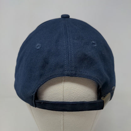 Unbranded Men's Slideback Hat Blue Embroidered Leland Michigan Logo Cotton