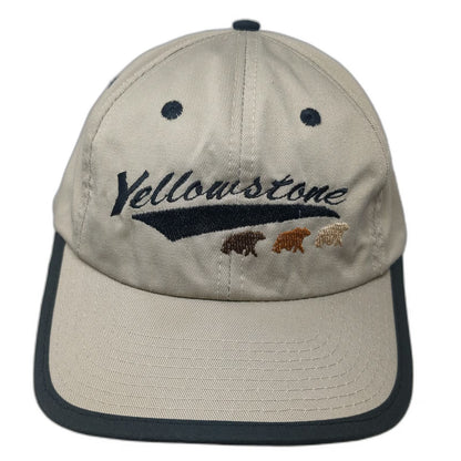 Kati Baseball Cap Beige Yellowstone National Park Bear Embroidery Hat Vintage