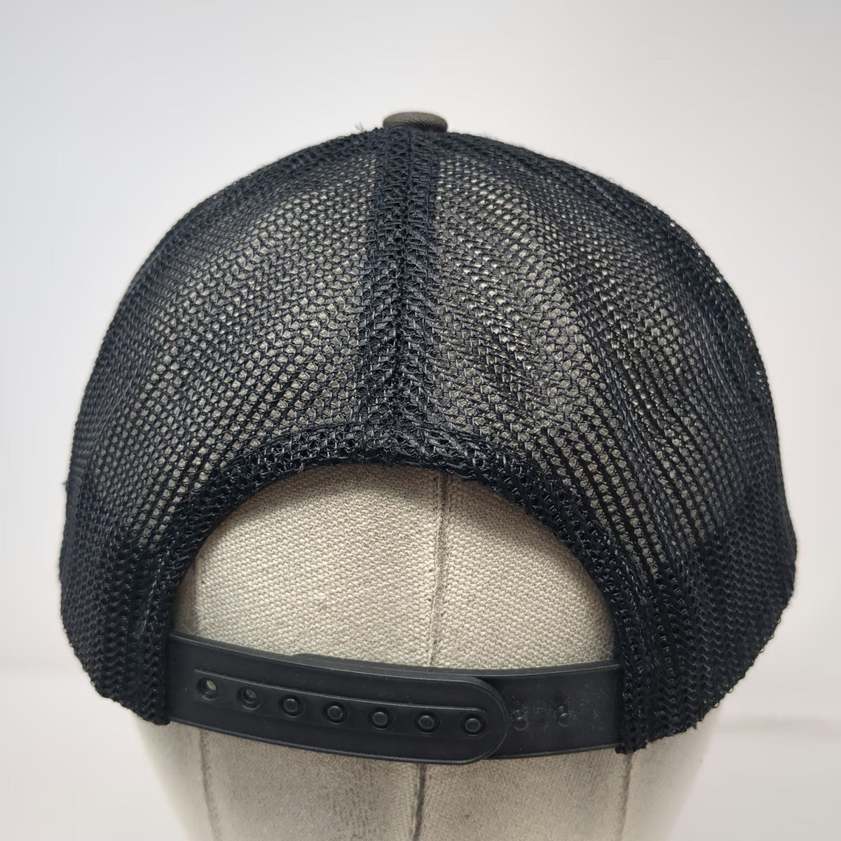 District Trucker Hat Beige Black One Size Gladiator Miticide Mesh