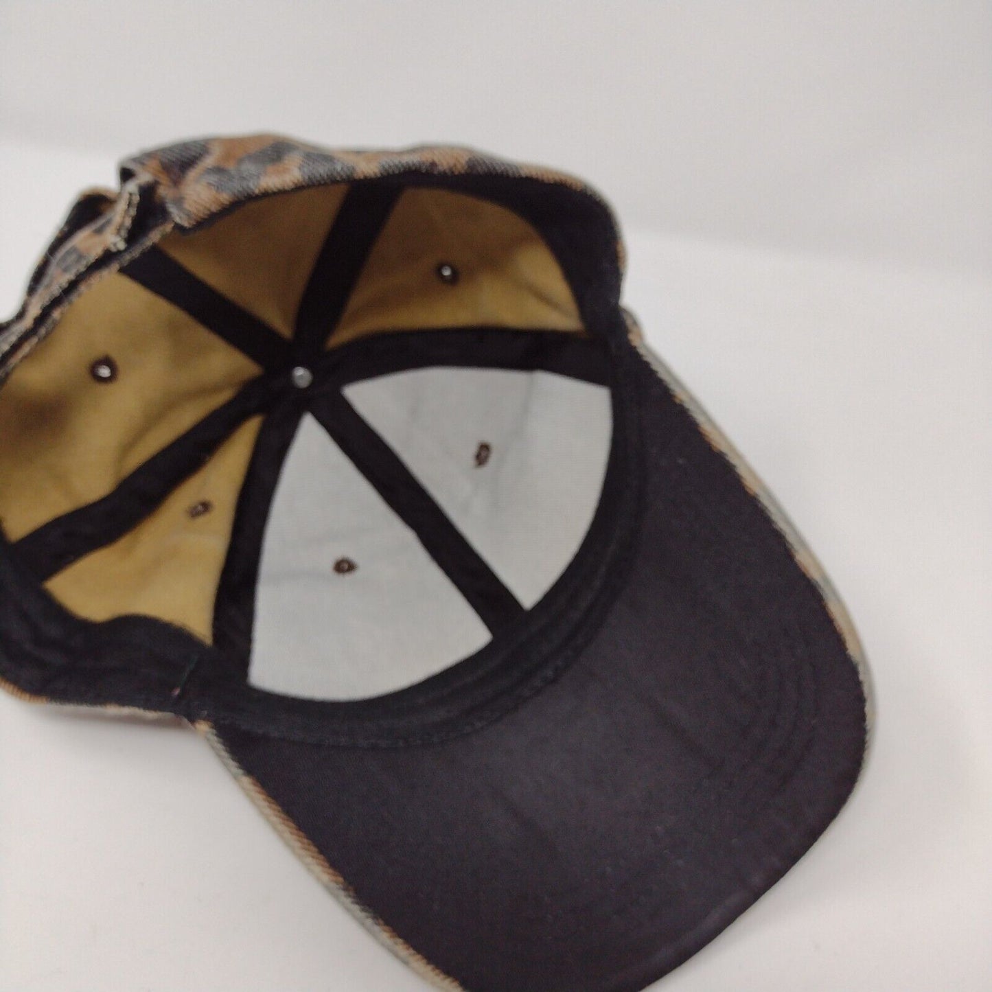 Leopard Print Strapback Hat Multicolor OSFA Adjustable 6 Panel Blank