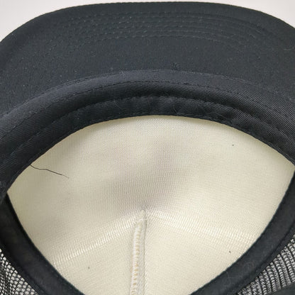 District Trucker Hat Black One Size Mesh Back The Hinge Wine Cellar Graphic