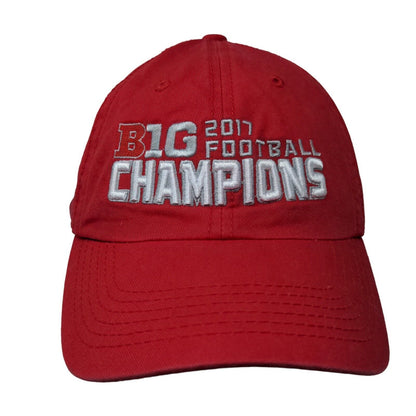 Top of the World Men's Slideback Hat Red Ohio State Big 10 2017 Football Logo