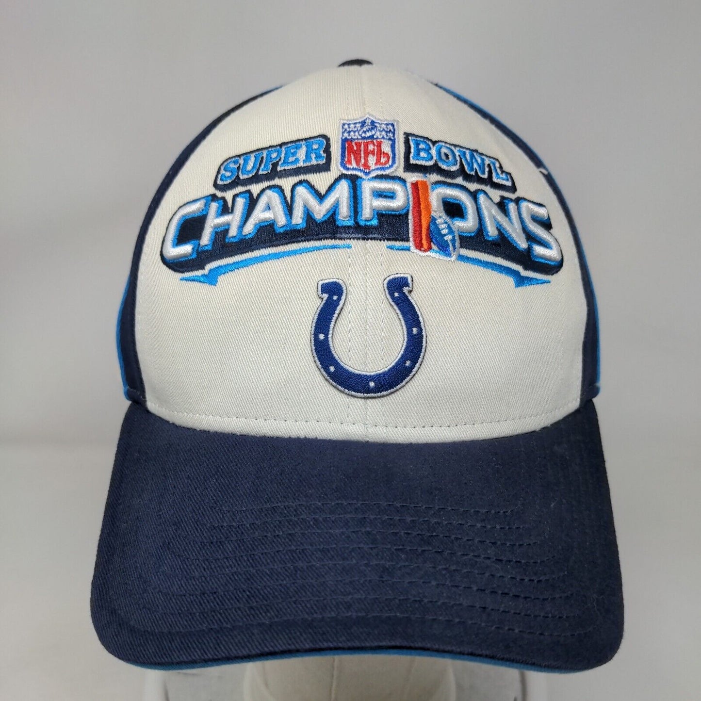 Reebok NFL Indianapolis Cots Super Bowl XLI Champions Strapback Hat White Blue