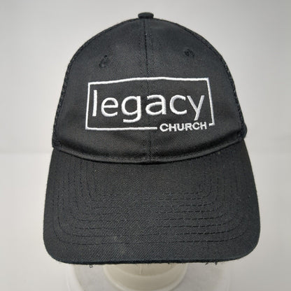 Legacy Church Snapback Mesh Back Trucker Hat Black One Size Embroidered