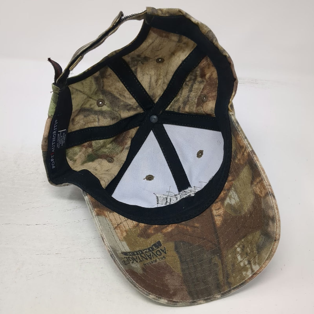 Port Authority Baker Hughes Baseball Cap Green Brown Camo One Size Strapback Hat