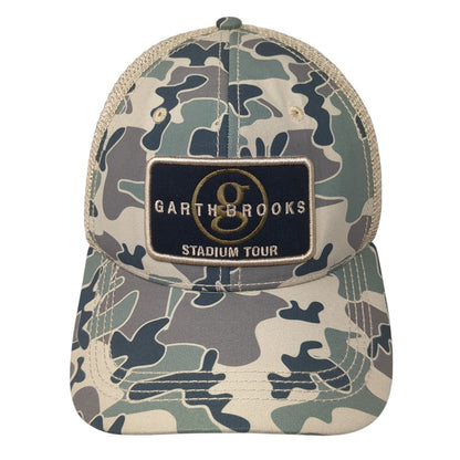 Garth Brooks Stadium Tour Snapback Trucker Hat Multi One Size Camo