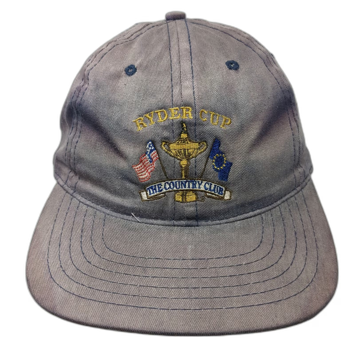Slazenger Baseball Cap Blue OS Ryder Cup The Country Club Hat Strapback Vintage