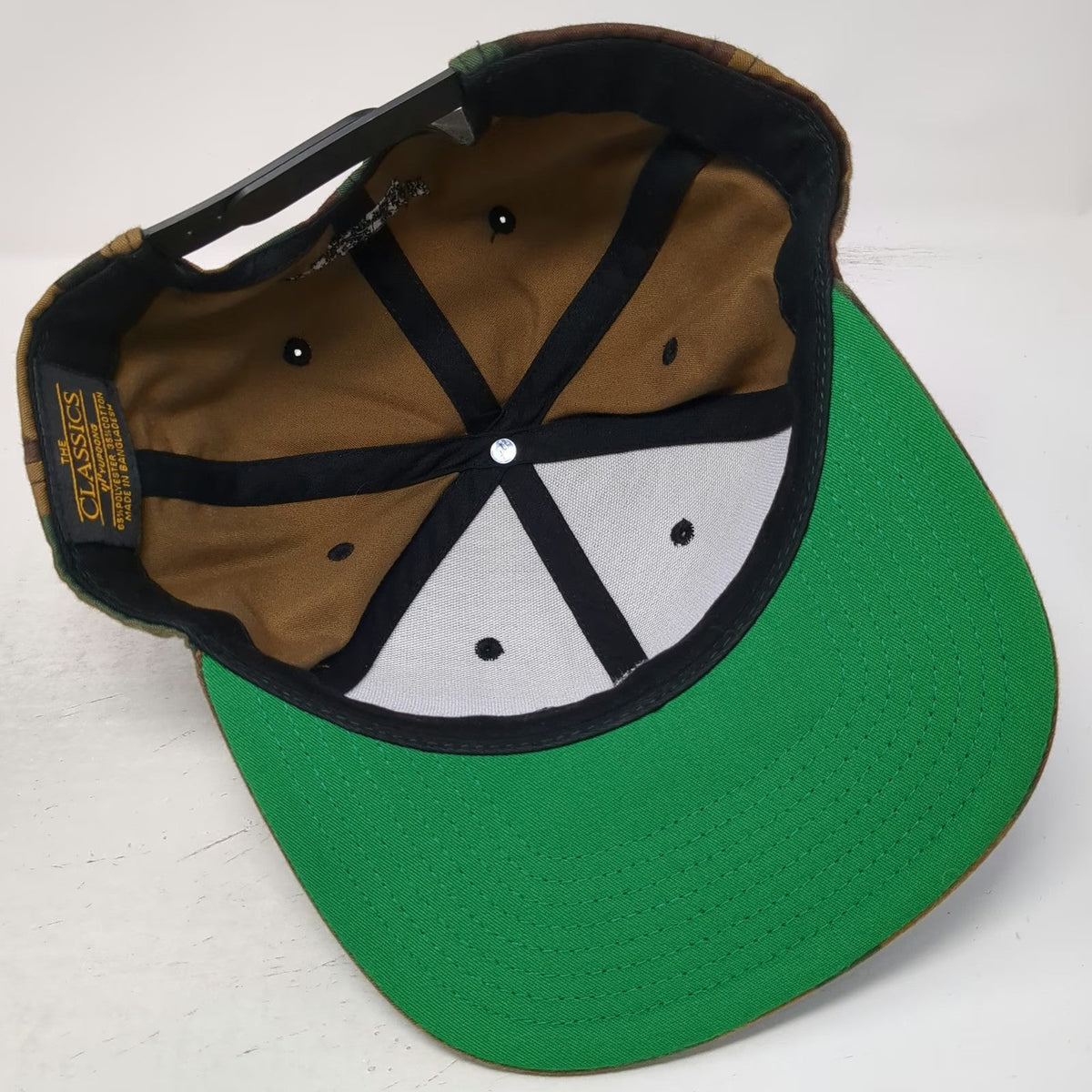Yupoong Snapback Hat Green Black Brown One Size Western Collective Camo Mountain