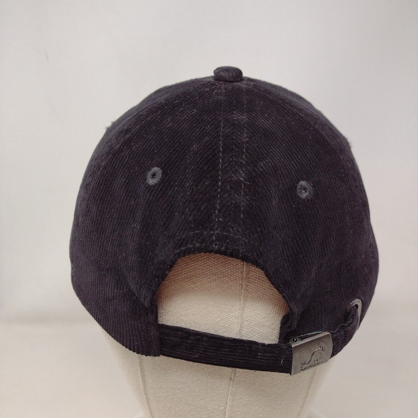 Kangol Slideback Hat Black Size L Corduroy Hat Cotton Blend Embroidered Logo