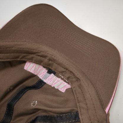 Avon Baseball Cap Brown One Size Breast Cancer Awareness Ribbon Enamel Pin Hat