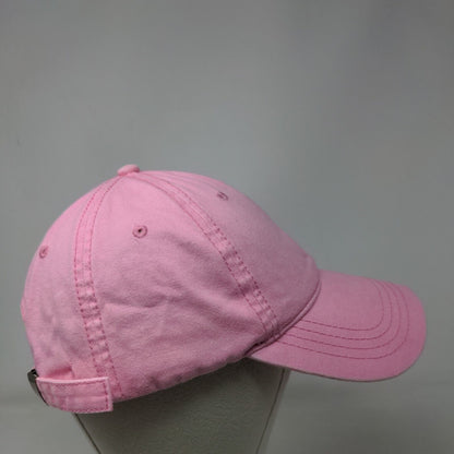Otto Slideback Hat Pink OSFM Adjustable Vented Holes 6 Panel Blank Cotton
