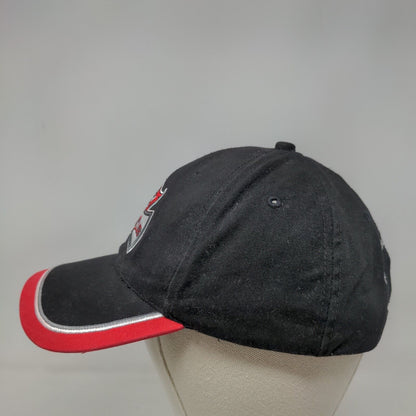 Tampa Bay Buccaneers Strapback Hat Black Red Stadium Club Logo NFL Embroidered