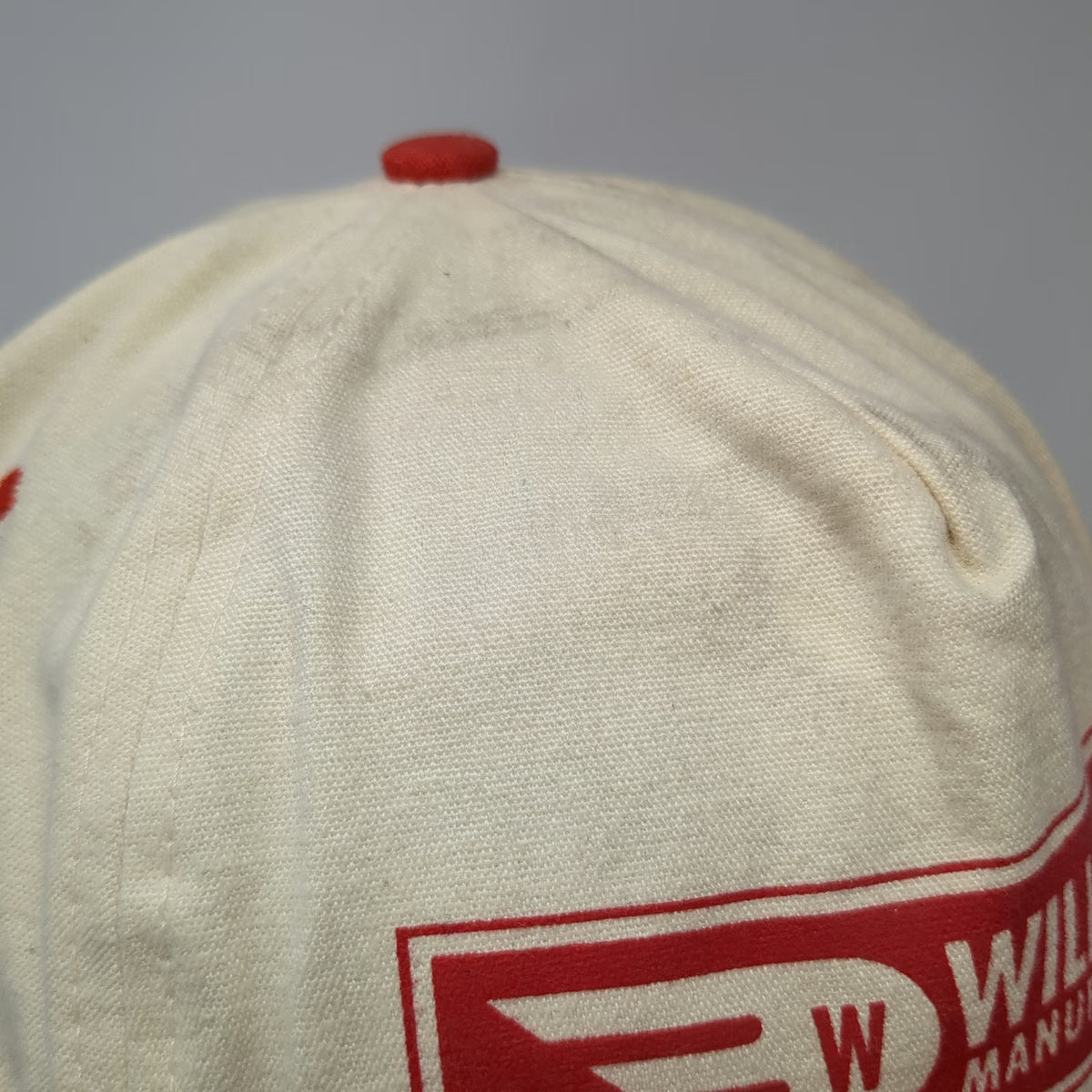 Cameo 5 Panel Beige Red Hat One Size Williamsen Manufacturing Snapback Workwear