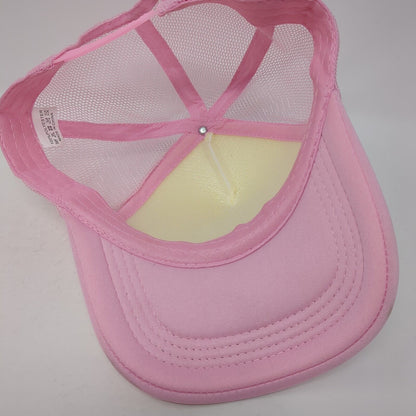 MILF Man I Love Fishing Snapback Trucker Hat Pink One Size Adjustable Mesh Back