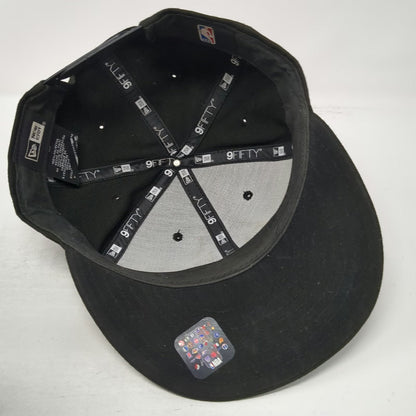 Golden State Warriors NBA New Era Snapback Black One Size 9FIFTY Flat Brim Hat
