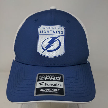 Fanatics PRO Men's Mesh Back Hat Blue OSFM 3D NHL Tampa Bay Lightning Logo