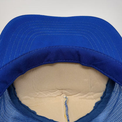 AJM Western Electric AMPS Bell System Blue White Trucker Hat Snapback L Vintage