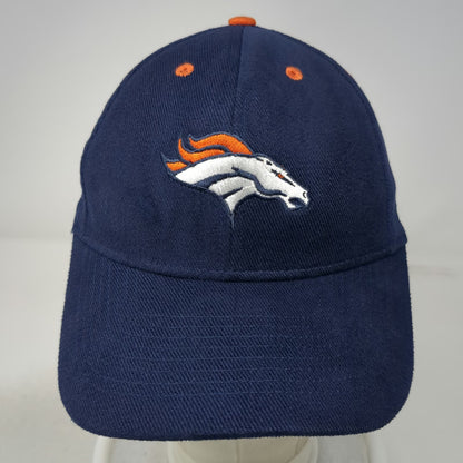 NFL Denver Broncos Blue One Size Cap Strapback Embroidered Logo Hat Adjustable