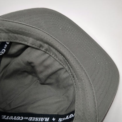 Raised by Coyotes 5 Panel Gray Hat One Size Thunderbird Embroidery Rope Snapback