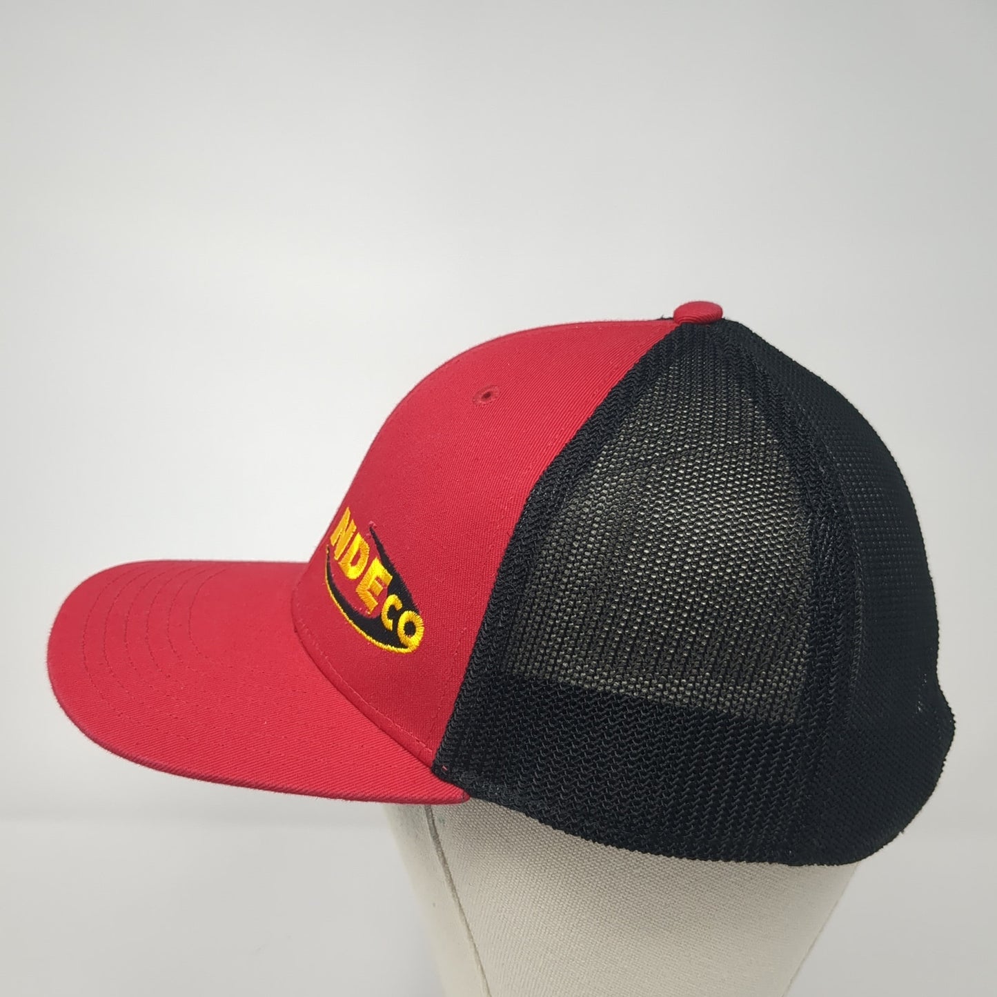 NDEco Snapback Mesh Back Trucker Hat Red One Size Colorblock Outdoor Cap