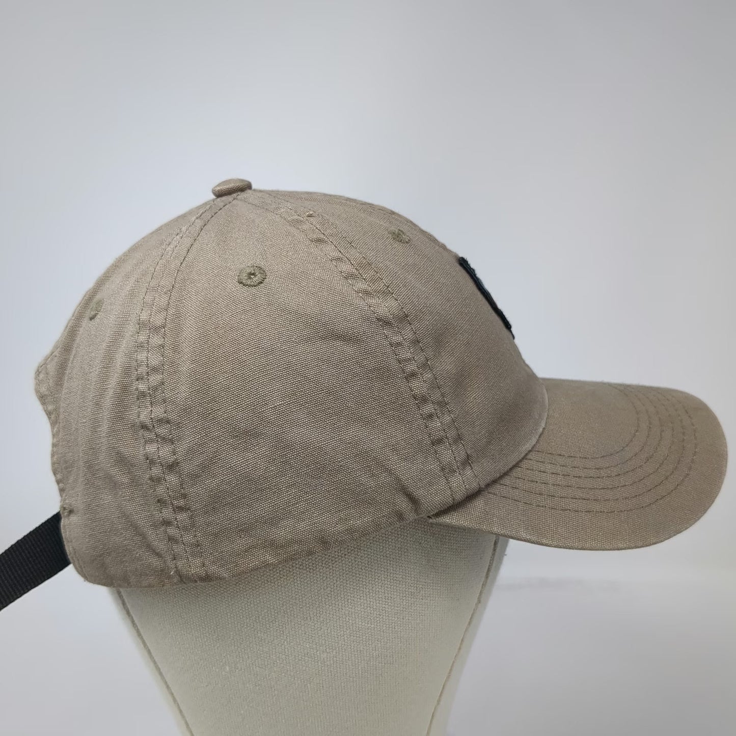 Obey Baseball Cap Brown One Size Strapback Embroidered Logo Patch Cotton Hat