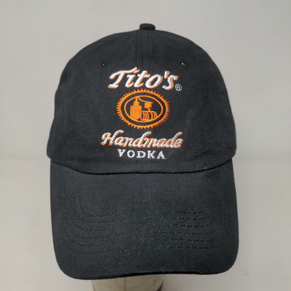 Tito's Handmade Vodka Men's Slideback Hat Black Embroidered Logo Austin Texas