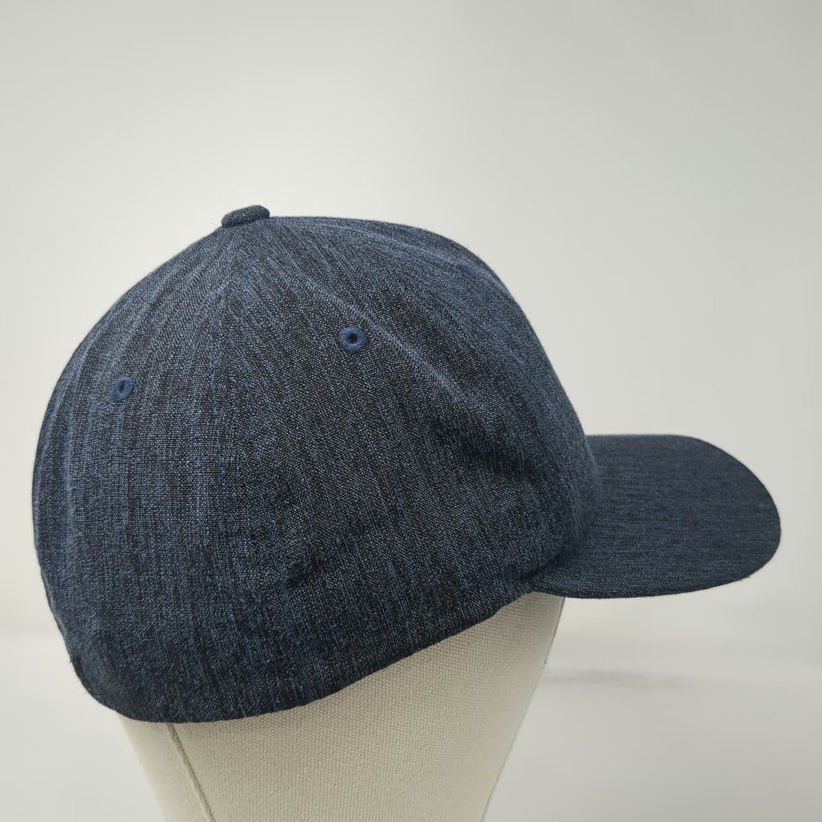 Hurley Baseball Cap Blue XL Flexfit Marled Heather Fabric Embroidered Hat