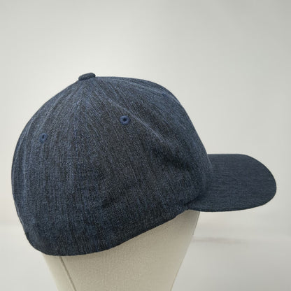 Hurley Baseball Cap Blue XL Flexfit Marled Heather Fabric Embroidered Hat
