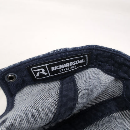 AB Slideback Hat Blue One Size Adjustable Embroidered Denim Cotton Richardson
