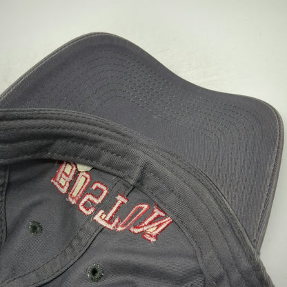 Boston University NCAA Legacy Gray One Size Red Embroidered Cap Slideback Hat